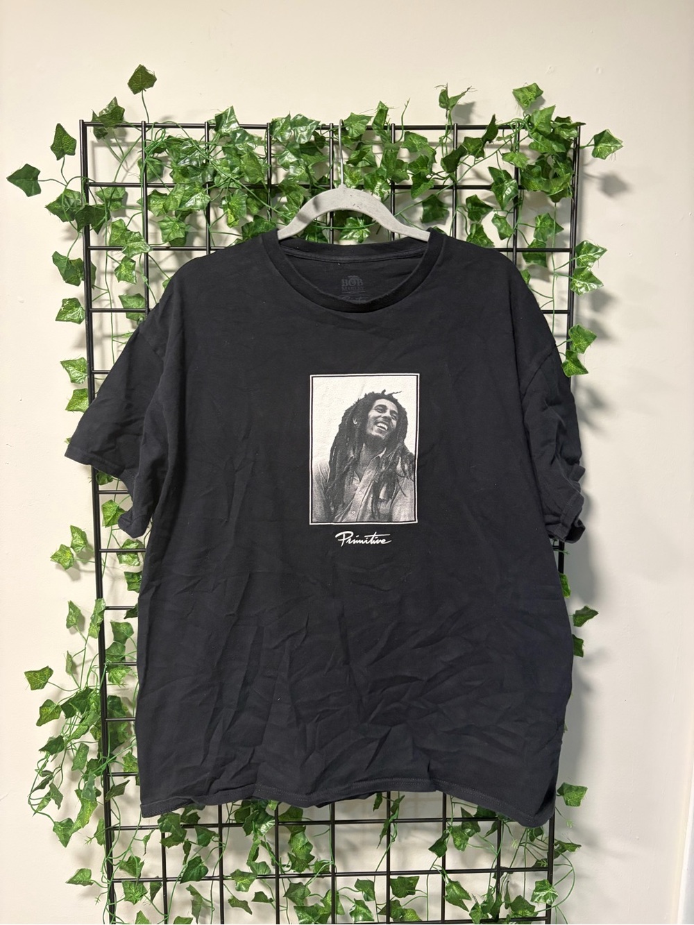 Primitive Black Short Sleeve Bob Marley Graphic Tee